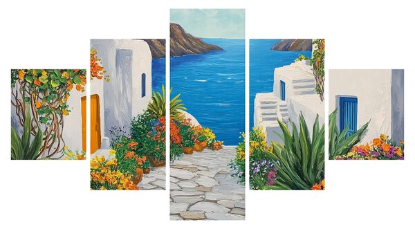 Obraz - Grecka uliczka (125x70 cm)