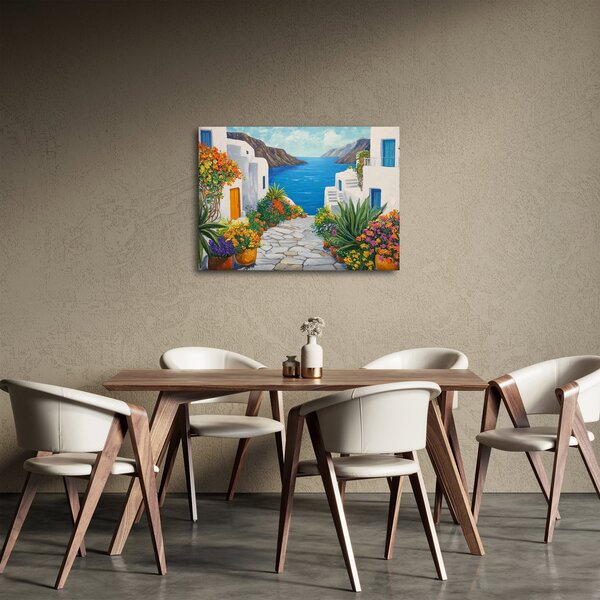 Obraz - Grecka uliczka (70x50 cm)