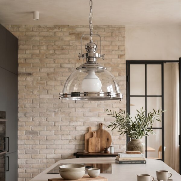 LAMPA WISZĄCA SUFITOWA LOFT CHROMOWANA FALCO