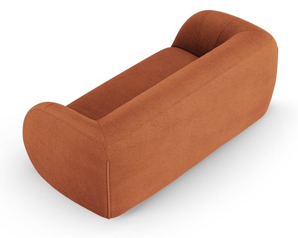 Pomarańczowa sofa z materiału bouclé 210 cm Essen – Cosmopolitan Design