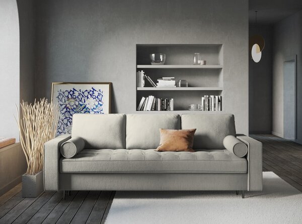 Jasnoszara rozkładana sofa Milo Casa Santo