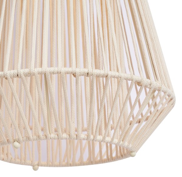 Lampa stołowa w stylu bohemy beżowa z LED, 3-stopniowy ściemniacz, IP54, ładowana solarnie - Duca