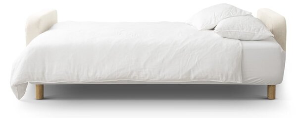 Kremowa rozkładana sofa ze schowkiem 231 cm Elen – Micadoni