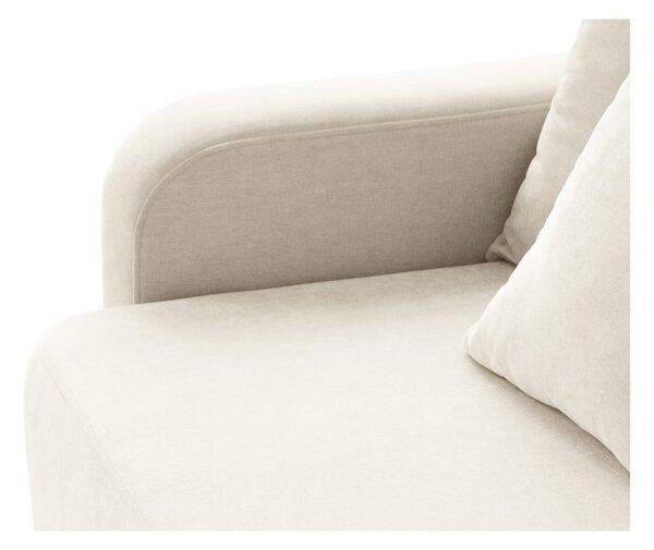 Kremowa rozkładana sofa ze schowkiem 231 cm Elen – Micadoni