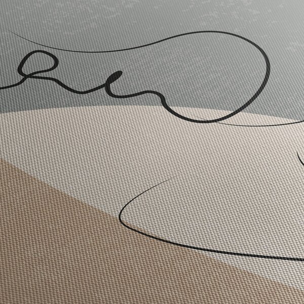 Obraz - Line art dwie twarze (170x50 cm)