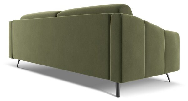 Zielona aksamitna sofa 238 cm Nalu – Makamii
