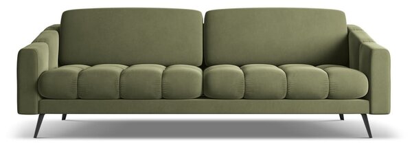 Zielona aksamitna sofa 238 cm Nalu – Makamii