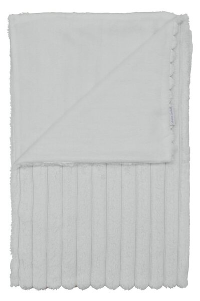 Biały koc z mikropluszu 130x170 cm Cosy Ribbed – Catherine Lansfield