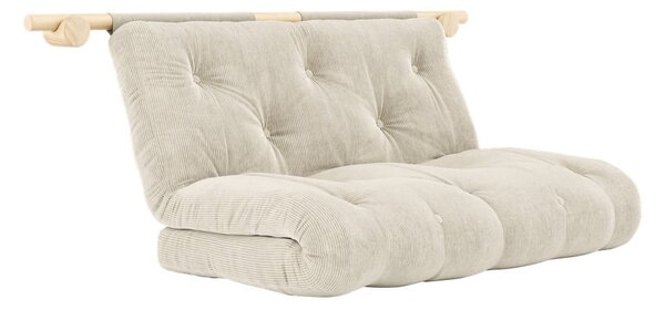 Kremowa sztruksowa rozkładana sofa 135 cm Hooked – Karup Design