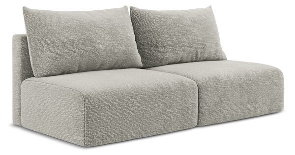Jasnoszara rozkładana/ze schowkiem sofa 216 cm Kalena – Makamii