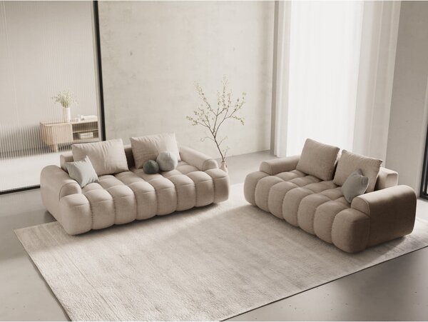Jasnobrązowa sofa 200 cm Linz – Cosmopolitan Design