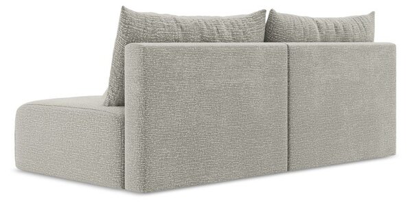 Jasnoszara rozkładana/ze schowkiem sofa 216 cm Kalena – Makamii
