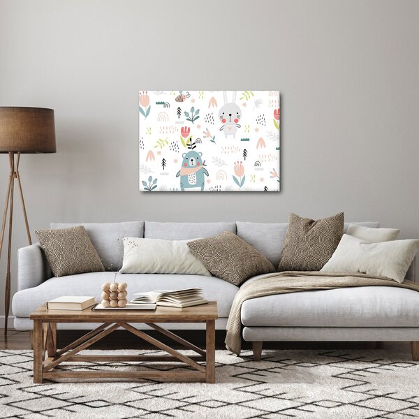 Obraz - Zwierzęta na łące (70x50 cm)