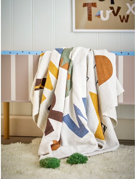 Koc dziecięcy z bawełny z recyklingu 130x160 cm Memmo – Bloomingville Mini