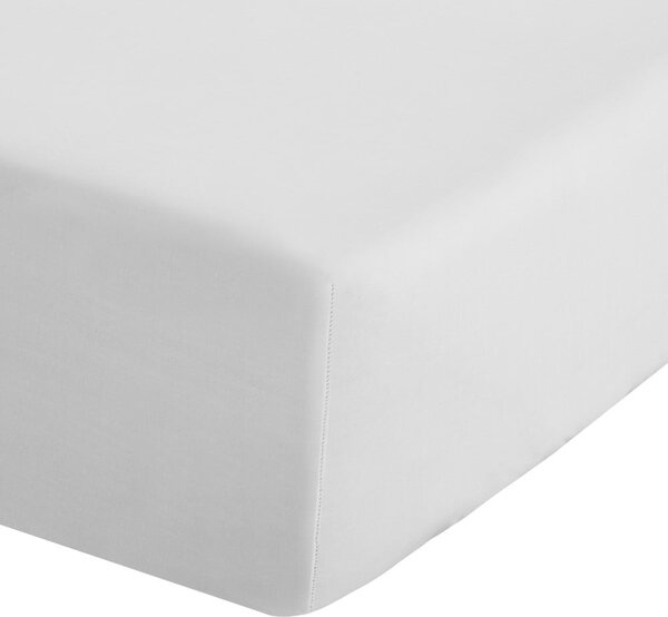Białe prześcieradło z perkalu z gumką 90x190 cm Easy Iron Percale – Catherine Lansfield