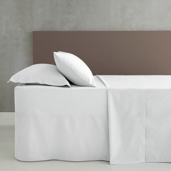 Białe prześcieradło z perkalu z gumką 90x190 cm Easy Iron Percale – Catherine Lansfield