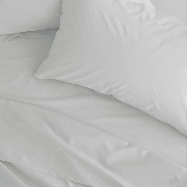 Białe prześcieradło z perkalu z gumką 90x190 cm Easy Iron Percale – Catherine Lansfield