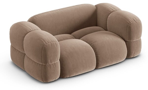 Brązowa aksamitna sofa 180 cm Loretto – Cosmopolitan Design