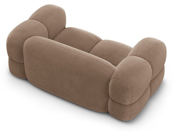 Brązowa aksamitna sofa 180 cm Loretto – Cosmopolitan Design