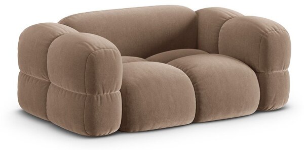 Brązowa aksamitna sofa 180 cm Loretto – Cosmopolitan Design