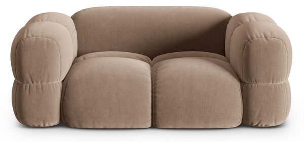 Brązowa aksamitna sofa 180 cm Loretto – Cosmopolitan Design