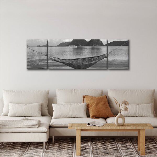 Obraz - Hamak na plaży (170x50 cm)