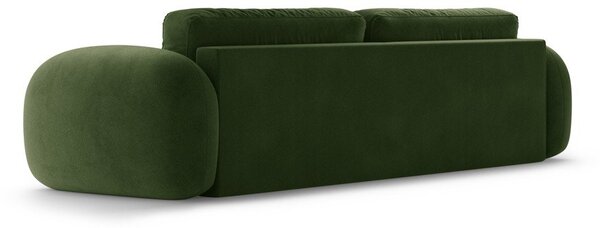 Zielona aksamitna rozkładana/ze schowkiem sofa 262 cm Tonale – Cosmopolitan Design