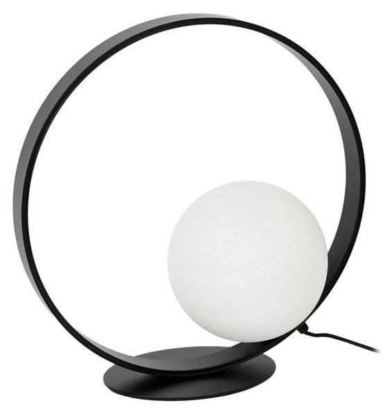 Lampa Stołowa NOLA, Infinite, czarny, salon, szkło, nowoczesny