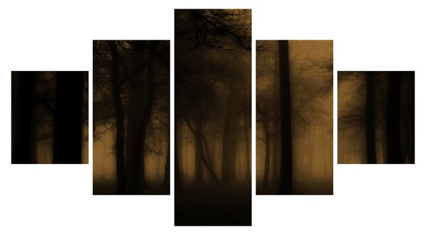 Obraz - Ciemny las (125x70 cm)
