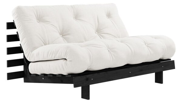 Kremowa rozkładana sofa 140 cm Roots Black Night – Karup Design