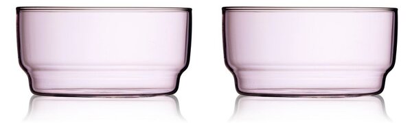 Różowe szklane miski zestaw 2 szt. 500 ml Torino – Lyngby Glas