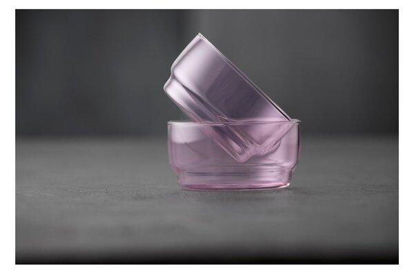 Różowe szklane miski zestaw 2 szt. 500 ml Torino – Lyngby Glas