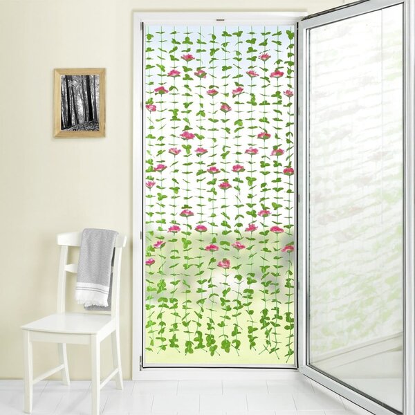 Czerwono-zielona zasłona na drzwi 90x190 cm Roses – Maximex