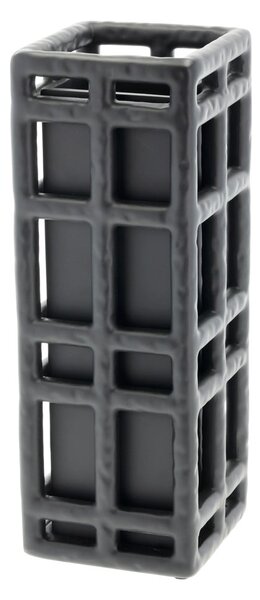 Czarny ręcznie wykonany wazon z żywicy polimerowej (wysokość 30 cm) Lyst – Villa Collection