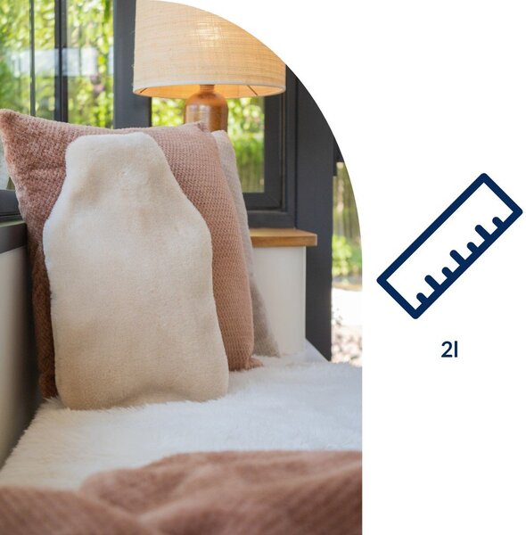 Beżowy termofor z mikropluszu 2 l Warmers – Tiseco Home Studio