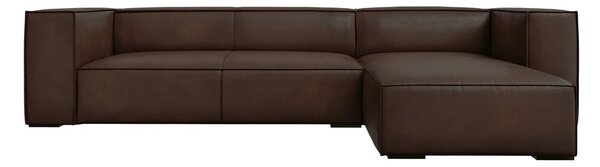 Ciemnobrązowy skórzany narożnik (prawostronny) Madame – Windsor & Co Sofas