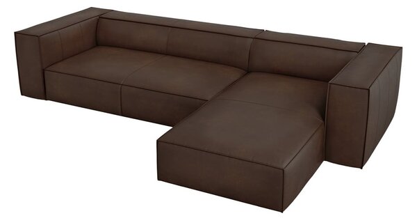Ciemnobrązowy skórzany narożnik (prawostronny) Madame – Windsor & Co Sofas