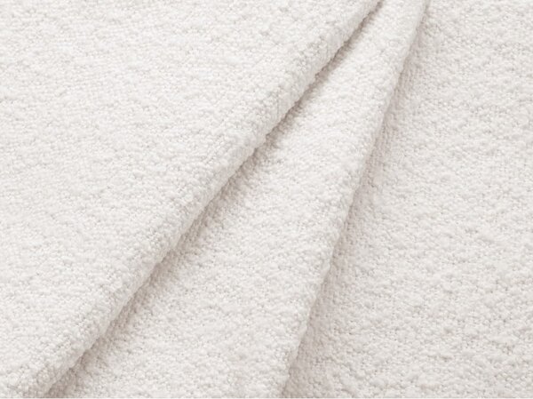 Biały rozkładany narożnik z materiału bouclé (prawostronny) Jodie – Micadoni Home