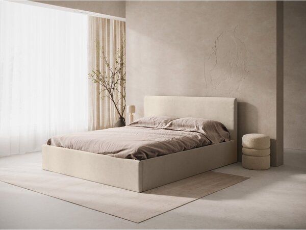 Jasnobrązowy tapicerowany zagłówek 150,5x100 cm Remo – Micadoni