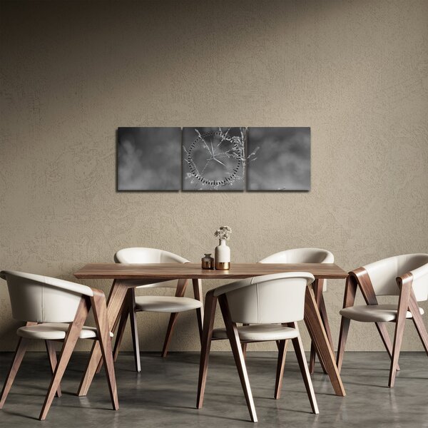 Obraz - Wiejska łąka (z zegarem) (90x30 cm)