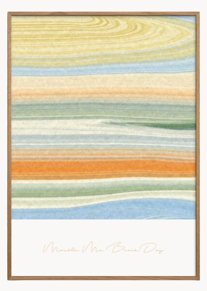 Oprawiony druk cyfrowy Marble Me Beach Day