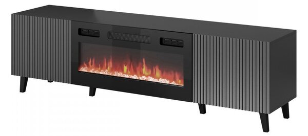 Szafka RTV Tilderi Grey 180 z kominkiem