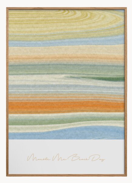 Oprawiony druk cyfrowy Marble Me Beach Day