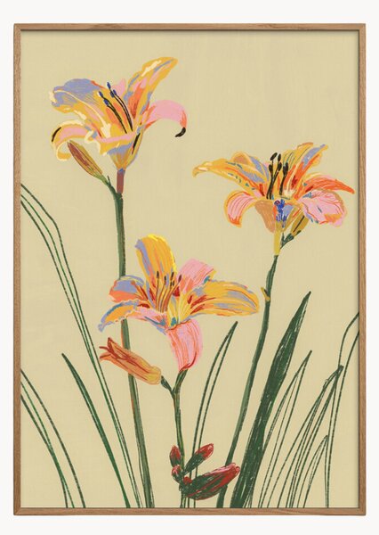 Oprawiony druk cyfrowy Lilies