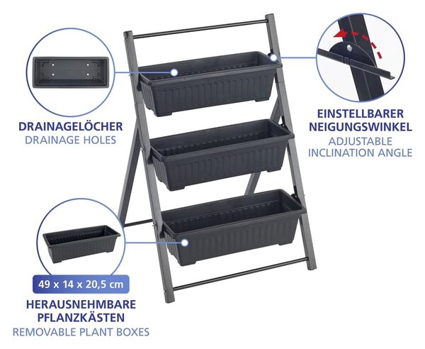 Metalowy kwietnik (wysokość 85 cm) Vertical – Maximex