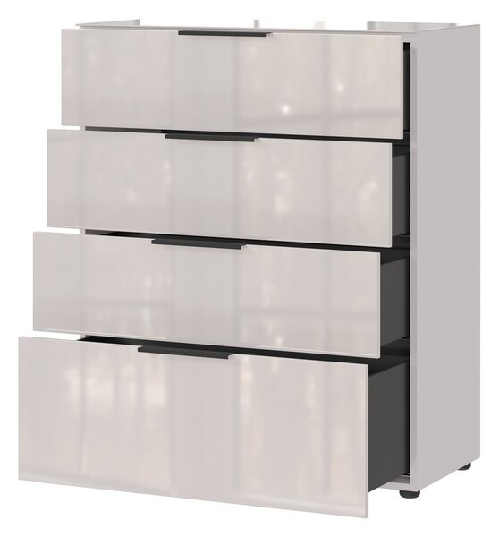 Kremowa wysoka komoda 83x102 cm Oakland – Germania