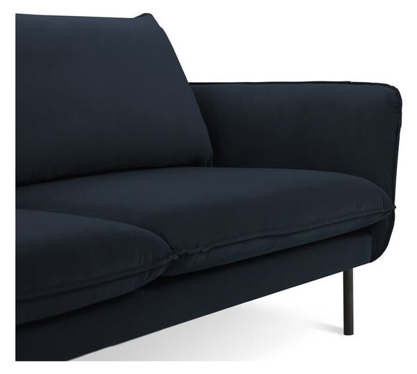 Ciemnoniebieska aksamitna sofa 200 cm Vienna – Cosmopolitan Design