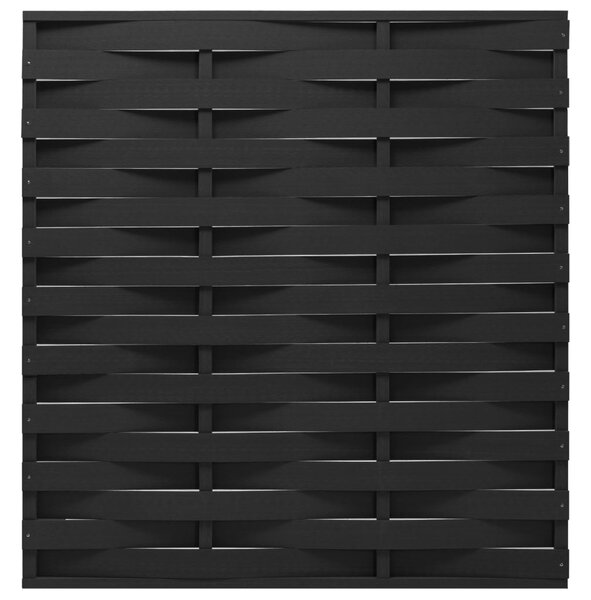 Panel ogrodzeniowy z WPC, 170x180 cm, czarny