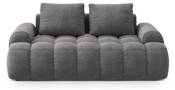 Szara aksamitna sofa 175 cm Linz – Cosmopolitan Design