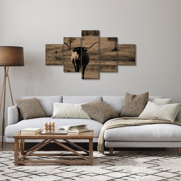 Obraz - Krowa z Teksasu (125x70 cm)